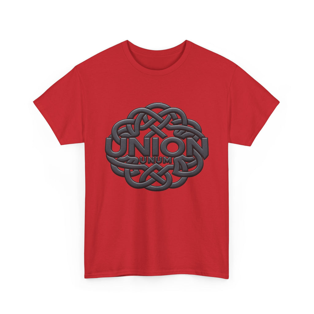 UNION "UNUM" Embossed Heavyweight Tee – Black on Black
