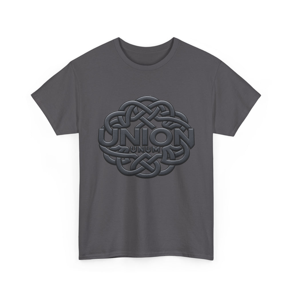 UNION "UNUM" Embossed Heavyweight Tee – Black on Black