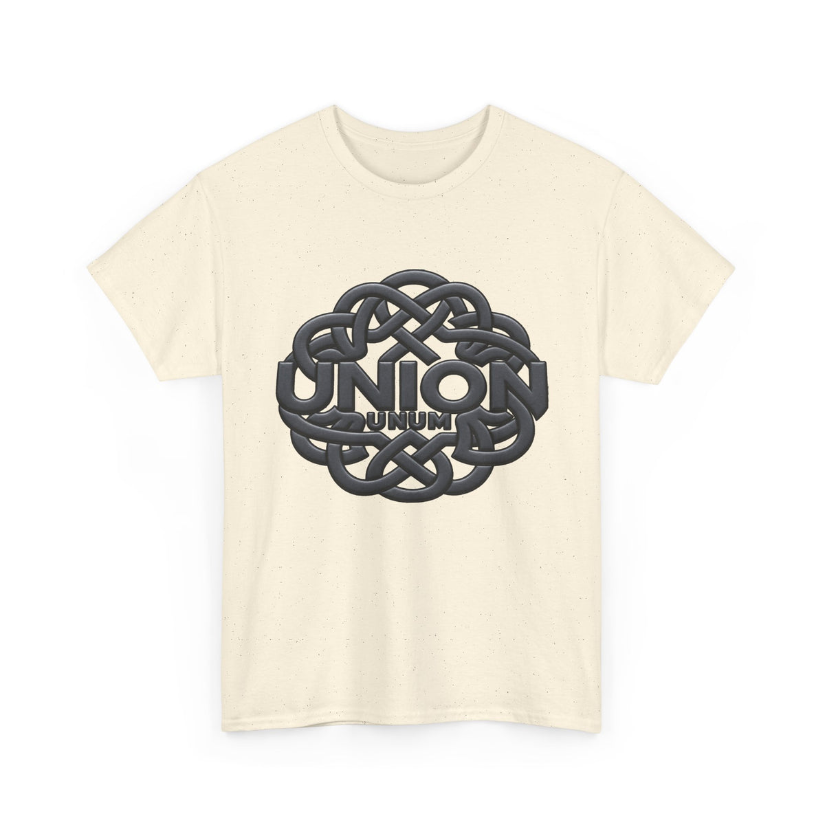 UNION "UNUM" Embossed Heavyweight Tee – Black on Black