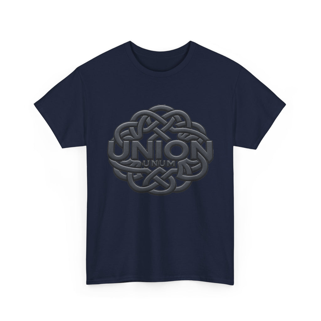 UNION "UNUM" Embossed Heavyweight Tee – Black on Black