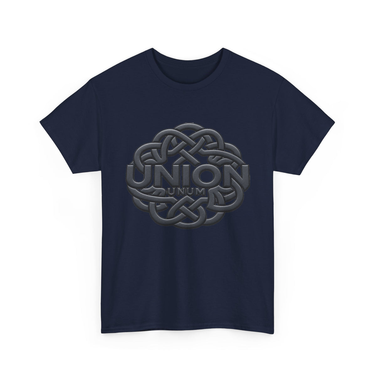 UNION "UNUM" Embossed Heavyweight Tee – Black on Black