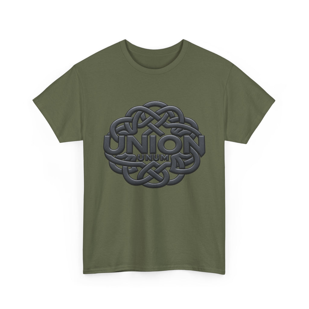 UNION "UNUM" Embossed Heavyweight Tee – Black on Black