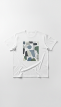 White cotton t-shirt with custom print